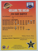 1995 NHL Enterprises Quintology Collection Building The Dream #44 NHL Dave Babych Vancouver Canucks Jumbo 5" x 7" Photo Hockey Card