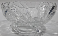 Vintage 6" Diameter 3" Tall Clear Glass Footed Candy Nut Dish