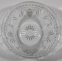 Vintage 6" Diameter 2 3/4" Tall Embossed Clear Glass Bowl