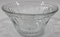 Vintage 6" Diameter 2 3/4" Tall Embossed Clear Glass Bowl