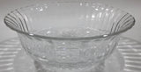 Vintage 7 3/4" Diameter 3 1/4" Tall Embossed Clear Glass Bowl