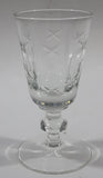 Vintage Star and Circle Pattern 3 3/4" Tall Clear Crystal Glass Cup