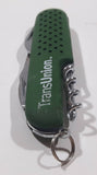 TransUnion Credit Green Folding Pocket Knife with Scissors Multi Tool One Blade Stuck