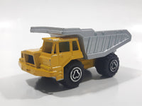 Majorette No. 274 Benne Carriere Quarry Super Dump Truck 1/100 Scale Yellow Grey  Die Cast Toy Car Vehicle