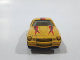 Vintage Yatming Chevy Camaro Z28 Yellow No. 1077 Die Cast Toy Muscle Car Vehicle with Opening Doors