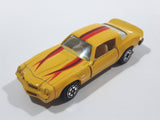Vintage Yatming Chevy Camaro Z28 Yellow No. 1077 Die Cast Toy Muscle Car Vehicle with Opening Doors