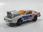 Vintage Majorette Pontiac Firebird Trans Am White Die Cast Toy Car Vehicle with Blown Motor