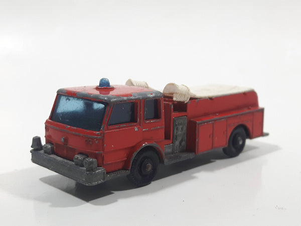 Vintage 1966 Lesney Matchbox Series No. 29 Denver Fire Pumper Truck Red Die Cast Toy Car Vehicle Made in England