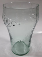 Coca Cola Coke Over Sized Large 7" Tall Big Thick Heavy Embossed Ripple Glass Cup