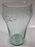 Coca Cola Coke Over Sized Large 7" Tall Big Thick Heavy Embossed Ripple Glass Cup