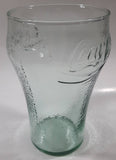 Coca Cola Coke Over Sized Large 7" Tall Big Thick Heavy Embossed Ripple Glass Cup