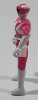 1993 Bandai Mighty Morphin Power Rangers Kimberly Pink and White 4 3/4" Tall Plastic Toy Action Figure