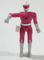 1993 Bandai Mighty Morphin Power Rangers Kimberly Pink and White 4 3/4" Tall Plastic Toy Action Figure