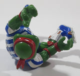 1991 Playmates Mirage Studios TMNT Teenage Mutant Ninja Turtles Raphael Kicking Soccer 3 3/4" Tall Plastic Toy Action Figure