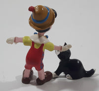 Disney Applause Pinocchio Petting Figaro the Black and White Cat 2 1/2" Tall Toy Figure