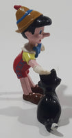 Disney Applause Pinocchio Petting Figaro the Black and White Cat 2 1/2" Tall Toy Figure