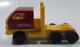 Vintage 1980s Tonka Semi Tractor Truck Yellow and Red Pressed Steel and Plastic Toy Car Vehicle