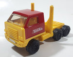 Vintage 1980s Tonka Semi Tractor Truck Yellow and Red Pressed Steel and Plastic Toy Car Vehicle