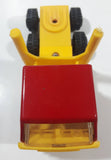 Vintage 1980s Tonka Semi Tractor Truck Yellow and Red Pressed Steel and Plastic Toy Car Vehicle