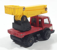 Vintage Tonka Picker Boom Bucket Utility Truck Red and Yellow Pressed Steel and Plastic Toy Car Vehicle - Japan