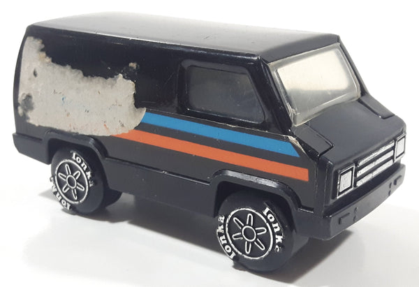 Vintage 1979 Tonka Cargo Van Black Pressed Steel and Plastic Toy Car Vehicle Made in Hong Kong