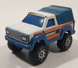 Vintage 1984 Buddy L Pickup Truck with Cap Blue and White Pressed Steel and Plastic Toy Car Vehicle