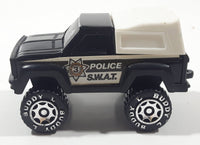 Vintage 1984 Buddy L Pickup Truck with Cap #3 Police S.W.A.T. Black and White Pressed Steel and Plastic Toy Car Vehicle