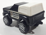 Vintage 1984 Buddy L Pickup Truck with Cap #3 Police S.W.A.T. Black and White Pressed Steel and Plastic Toy Car Vehicle