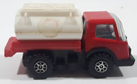 Rare Vintage KY Kai Yip Steel Roder Shell Tank Tanker Fuel Truck Red and White Pressed Steel and Plastic Toy Car Vehicle