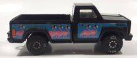 Rare Vintage 1980s Tonka Pickup Truck Flamingo Black Pressed Steel and Plastic Toy Car Vehicle Made in Mexico