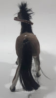 Felt Covered 5" Long Light Brown and White Horse Figure