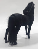 Felt Covered 6 3/4" Long Black Horse Figure