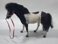 Felt Covered 9" Long Dark Brown and White Horse Figure