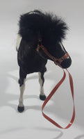 Felt Covered 9" Long Dark Brown and White Horse Figure