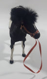 Felt Covered 9" Long Dark Brown and White Horse Figure