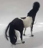 Felt Covered 9" Long Dark Brown and White Horse Figure