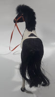 Felt Covered 9" Long Dark Brown and White Horse Figure