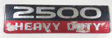 2007-2010 Dodge Ram 2500 Heavy Duty Side Fender Nameplate Chrome Lettering Acrylic Emblem Logo OEM Red Paint Wear