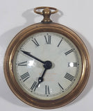 Bredford & Jones 717 Park Avenue New York, NY Glass Face Heavy Brass Large Over Sized Pocket Watch 3 3/4"