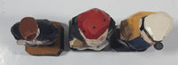 Hand Carved Hand Painted Wood Sailor Men 4 3/4" to 5" Tall Figures Set of 3