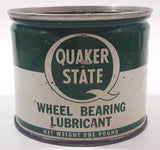 Vintage Quaker State Wheel Bearing Lubricant Net Weight One Pound Metal Can No Lid