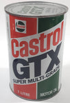 Vintage Castrol GTX Super Multi-Grade 10W-40 1 Litre Motor Oil Metal Can FULL Still Sealed Never Opened