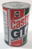 Vintage Castrol GTX Super Multi-Grade 10W-40 1 Litre Motor Oil Metal Can FULL Still Sealed Never Opened