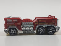 2011 Hot Wheels HW City Works 5 Alarm Fire Engine Ladder Truck Red Die Cast Toy Car Emergency Rescue Vehicle