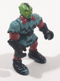 2001 Imaginext Goblin's Dungeon Goblin Green Face Blue and Red Clothing Character 2" Tall Toy Figure