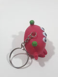 Oriental Trading Nanton 1015 Pink 3 Eyed Monster Character Squishy Rubber 1 3/8" Tall Key Chain