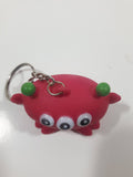 Oriental Trading Nanton 1015 Pink 3 Eyed Monster Character Squishy Rubber 1 3/8" Tall Key Chain