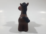 1997 Fisher Price Little People Dark Brown Horse 3 1/4" Tall Toy Figure