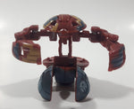 2013 Bakugan Mechtanium Surge Jaakor Aquos Red and Grey Transforming Ball Small 1" Diameter Plastic Toy