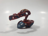 2013 Bakugan Mechtanium Surge Jaakor Aquos Red and Grey Transforming Ball Small 1" Diameter Plastic Toy